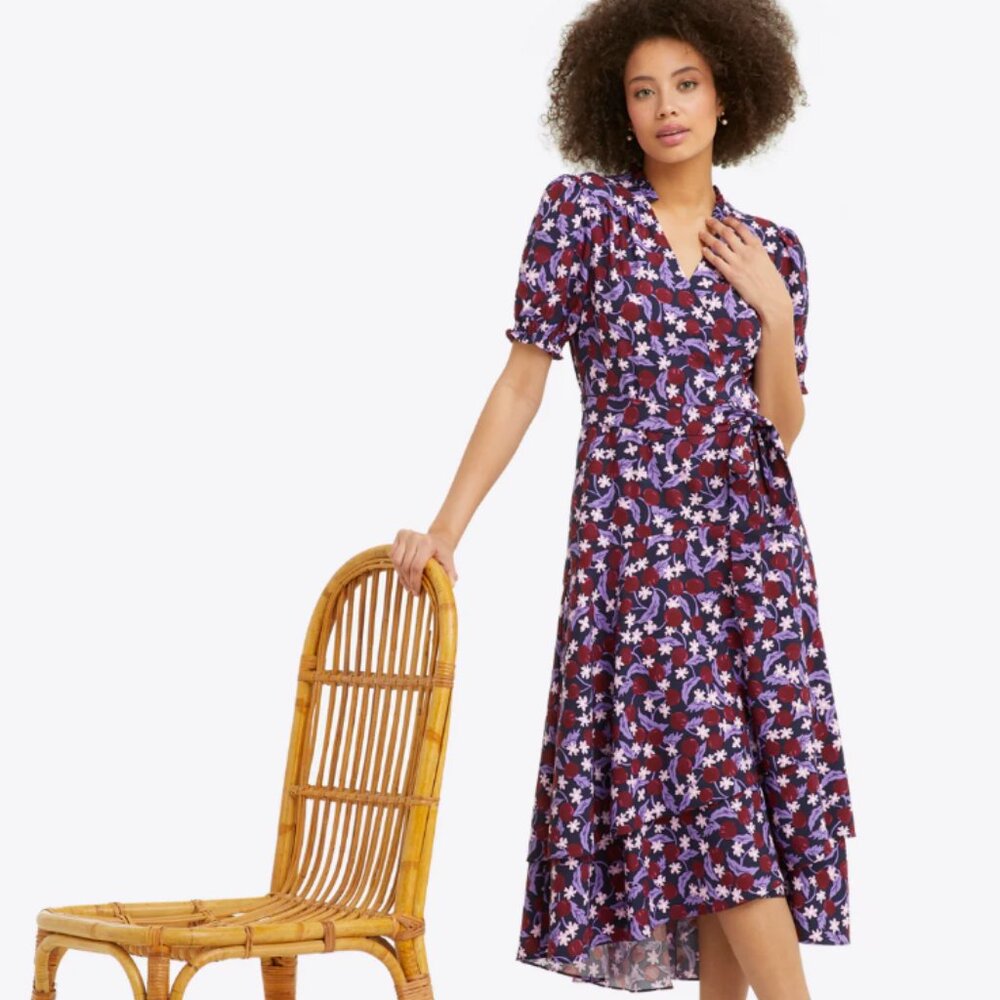 Draper James Wrap Dress - Purple Floral